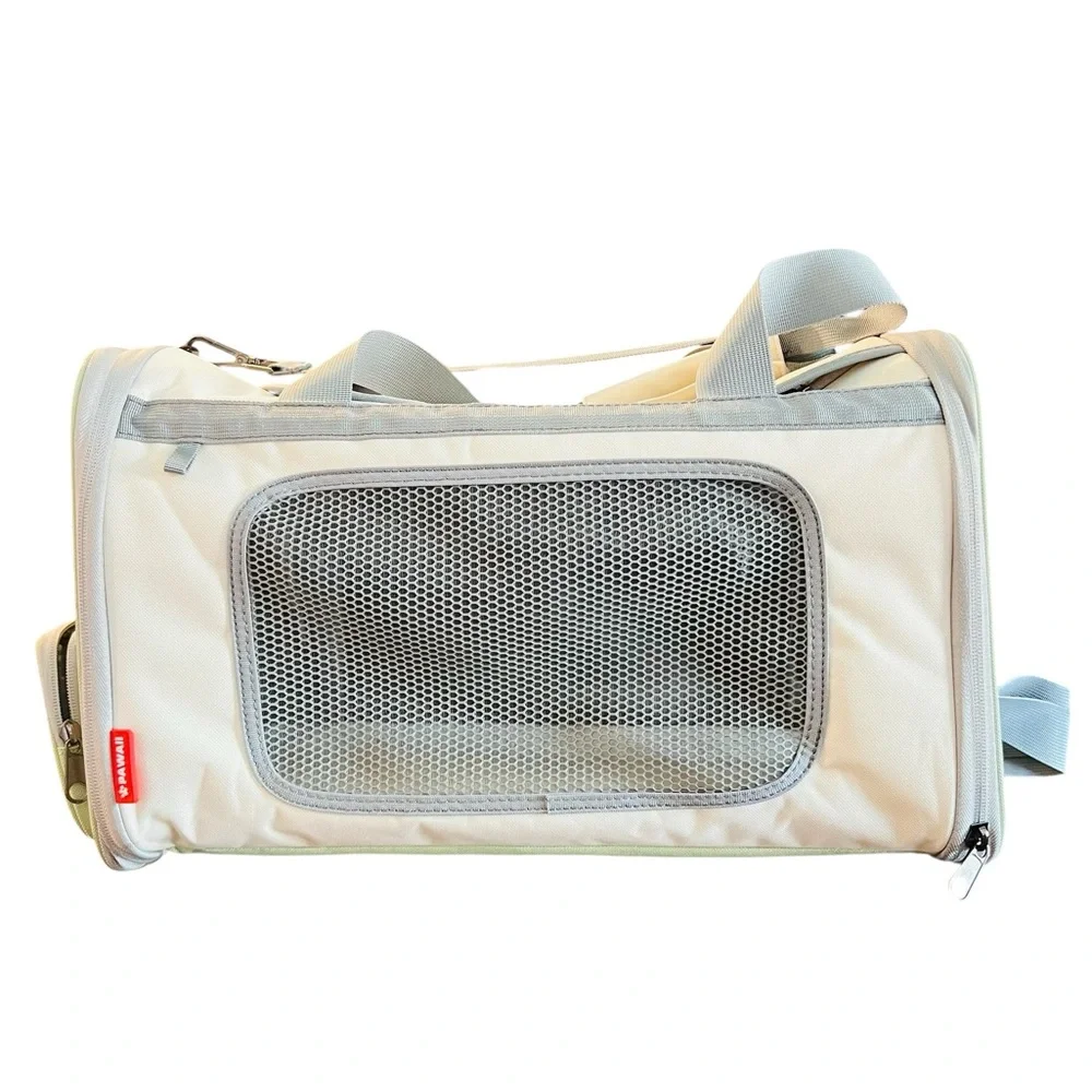 Pawaii Pet Travel Carrier Bag for Cats And Small Animals - Light Green & Gray